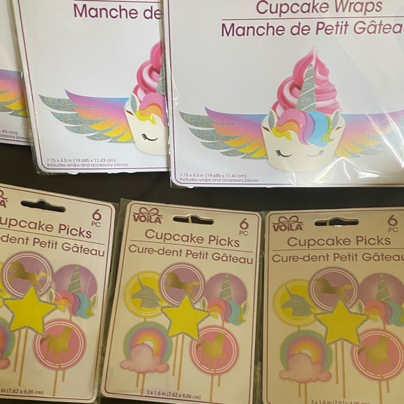 Unicorn Cupcake Wrappers & matching Cupcake picks - Picture 9 of 10